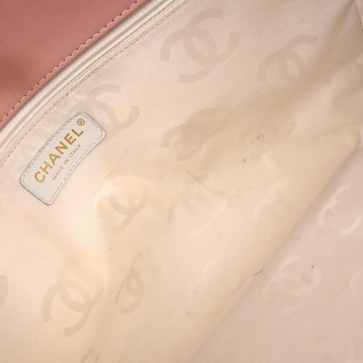 Chanel 2005-2006 Pink Calfskin Wild Stitch Tote Handbag