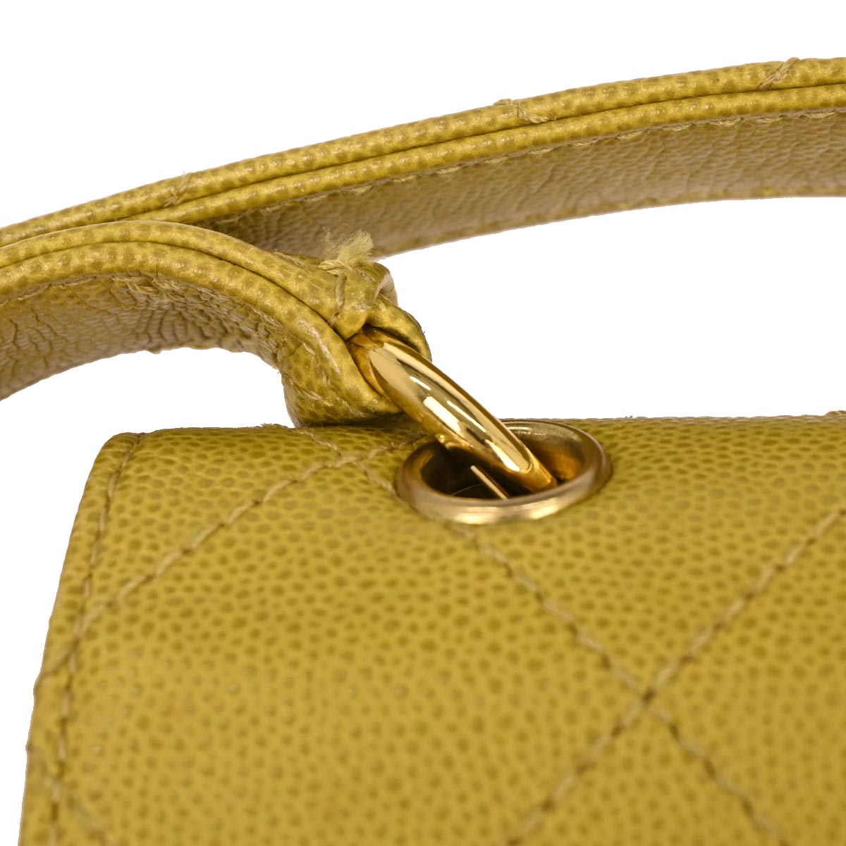 Chanel Yellow Caviar Handbag