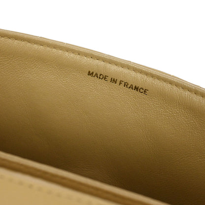 Chanel 1989-1991 Beige Lambskin Single Flap Shoulder Bag