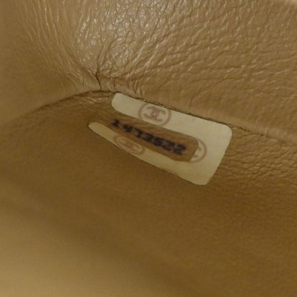 Chanel 1989-1991 Beige Lambskin Single Flap Shoulder Bag