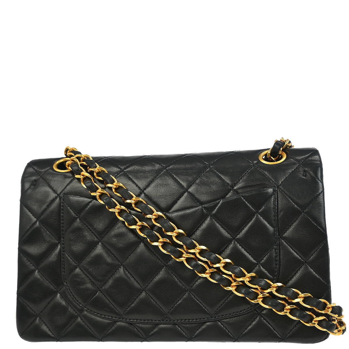 Chanel Black Lambskin Small Classic Double Flap Shoulder Bag 155720