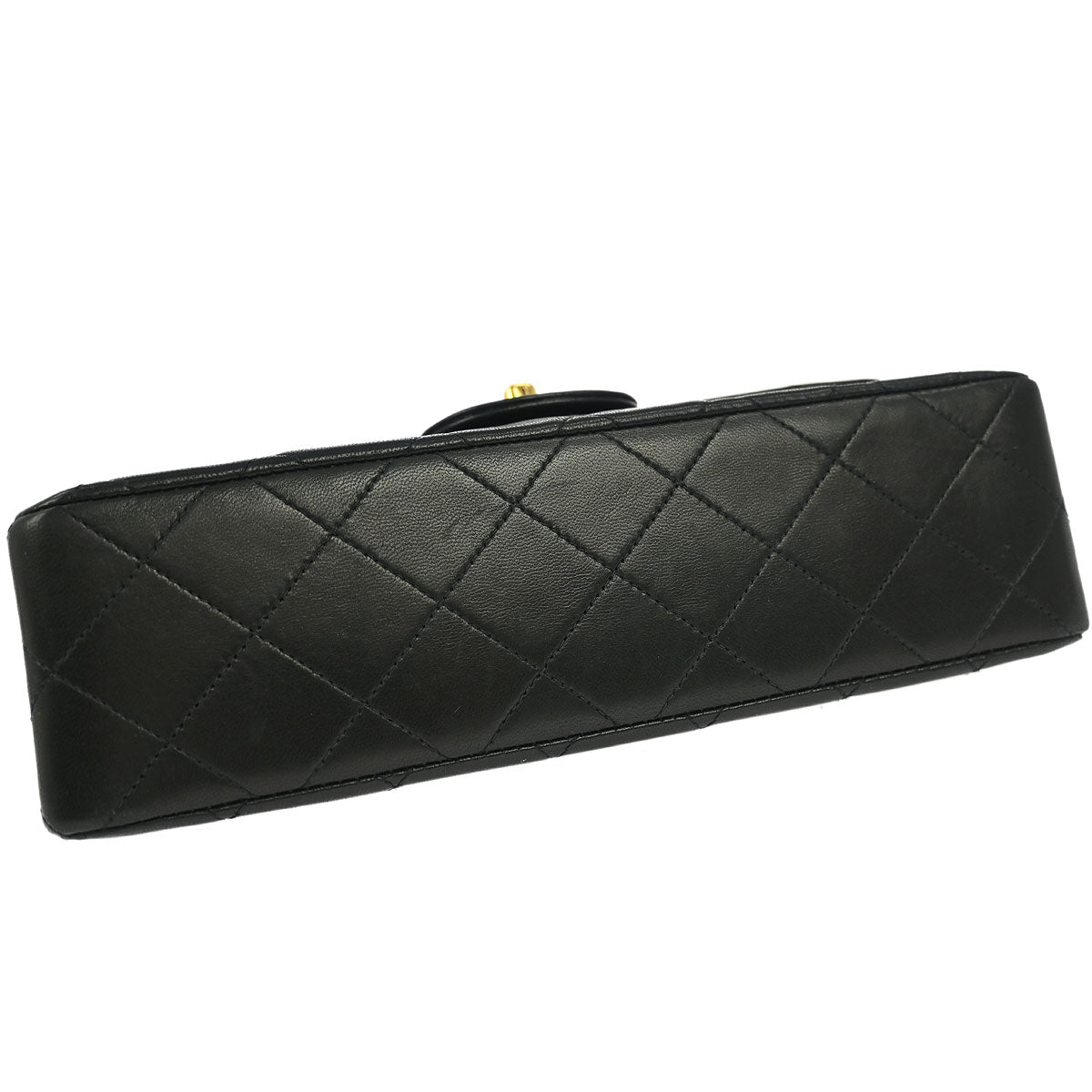 Chanel Black Lambskin Small Classic Double Flap Shoulder Bag 155720