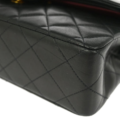 Chanel Black Lambskin Small Classic Double Flap Shoulder Bag 155720