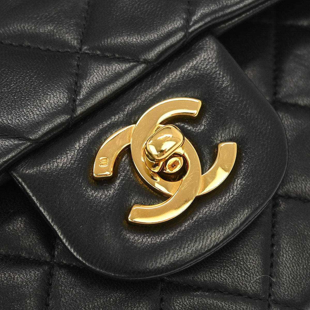 Chanel Black Lambskin Small Classic Double Flap Shoulder Bag 155720