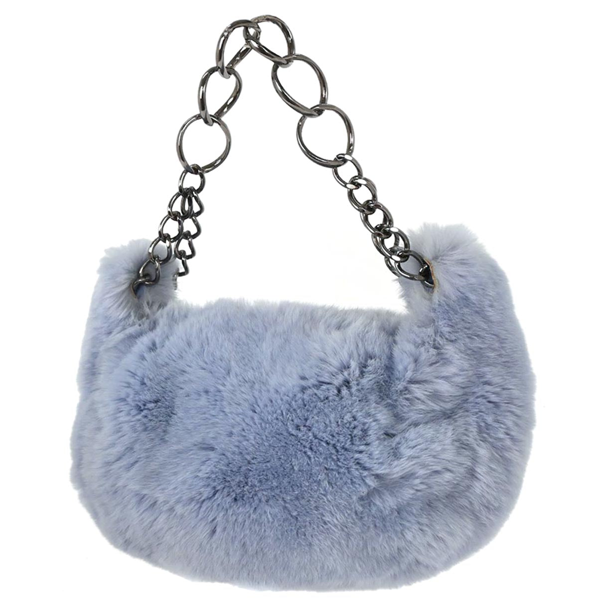 Chanel * 2002-2003 Blue Lapin Fur Handbag
