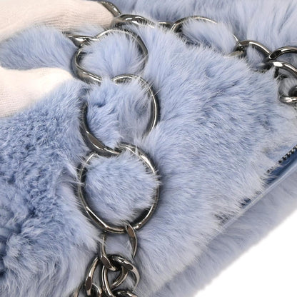 Chanel * 2002-2003 Blue Lapin Fur Handbag