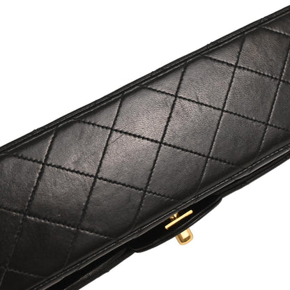 Chanel Black Lambskin Small Classic Double Flap Shoulder Bag