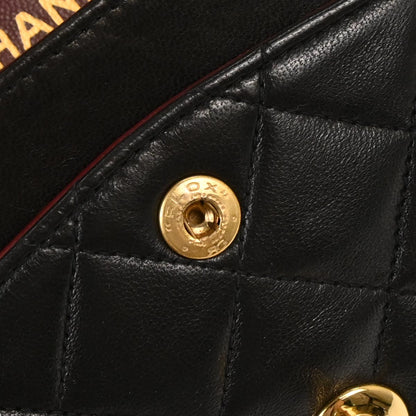 Chanel Black Lambskin Small Classic Double Flap Shoulder Bag