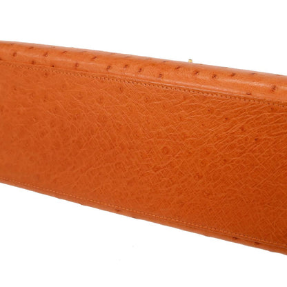 Hermes * Orange Ostrich Kelly 28 Sellier 2way Shoulder Handbag