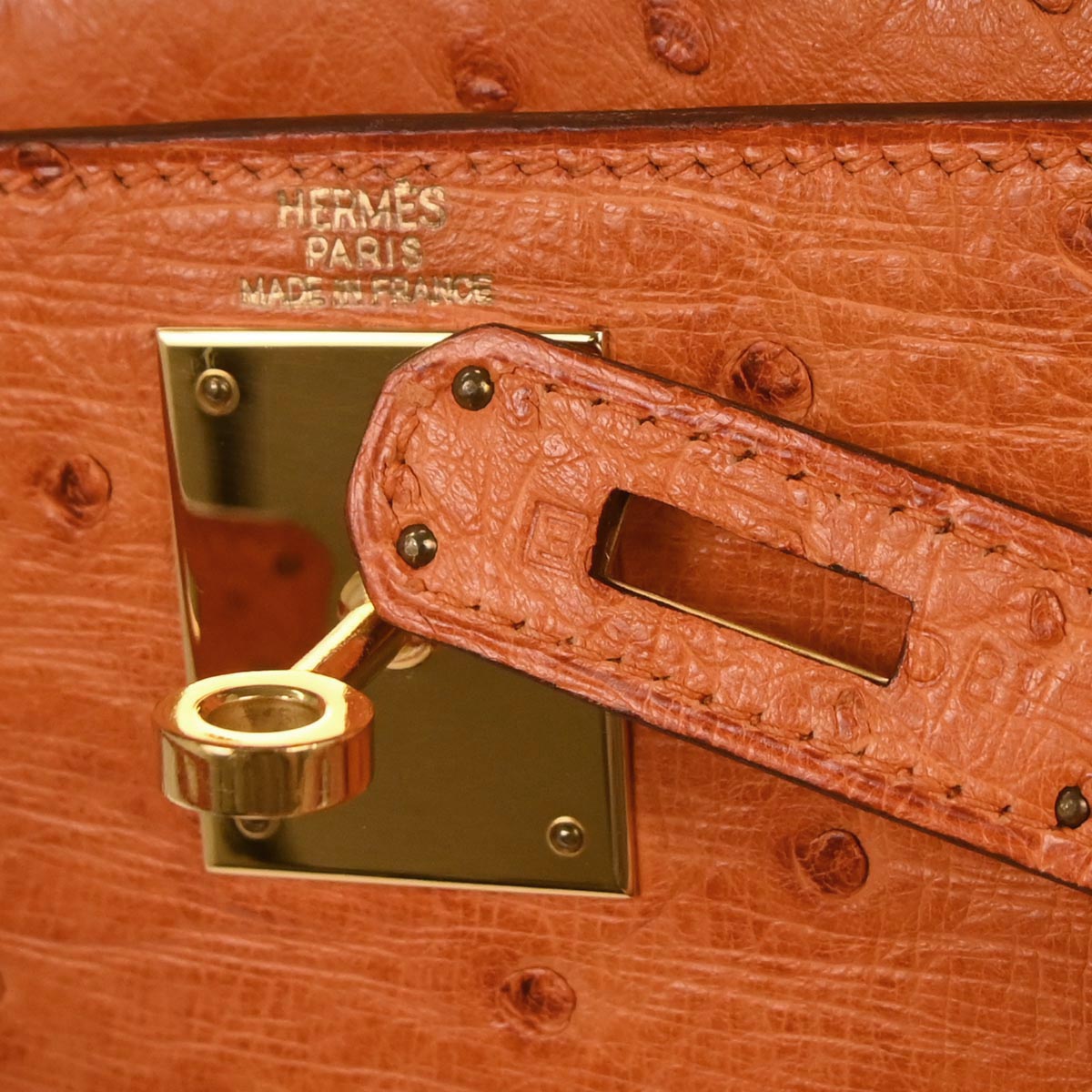 Hermes * Orange Ostrich Kelly 28 Sellier 2way Shoulder Handbag