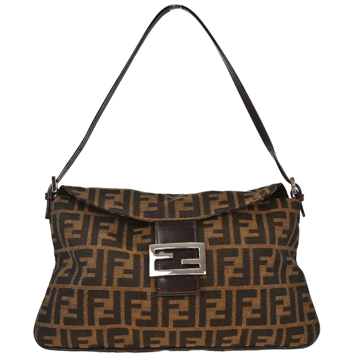 Fendi Brown Canvas Zucca Handbag