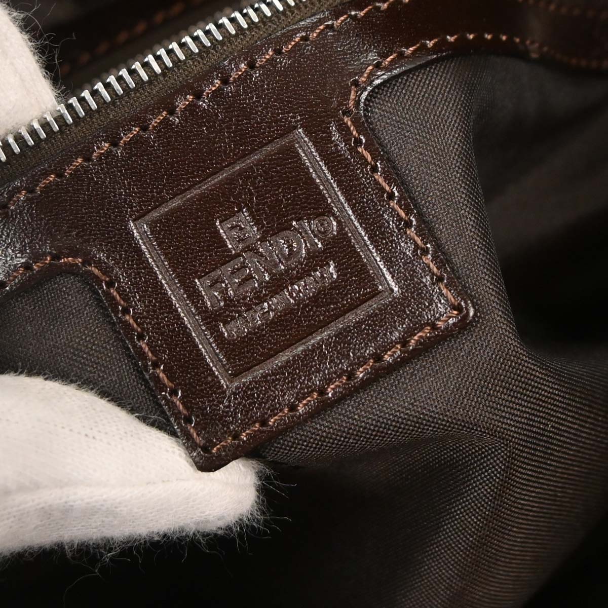 Fendi Brown Canvas Zucca Handbag