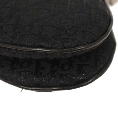 Christian Dior Black Canvas Trotter Saddle Handbag