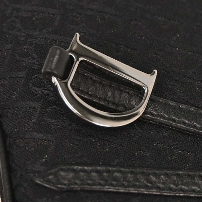 Christian Dior Black Canvas Trotter Saddle Handbag