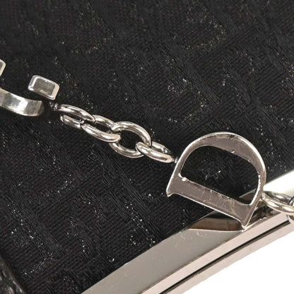 Christian Dior Black Canvas Trotter Saddle Handbag