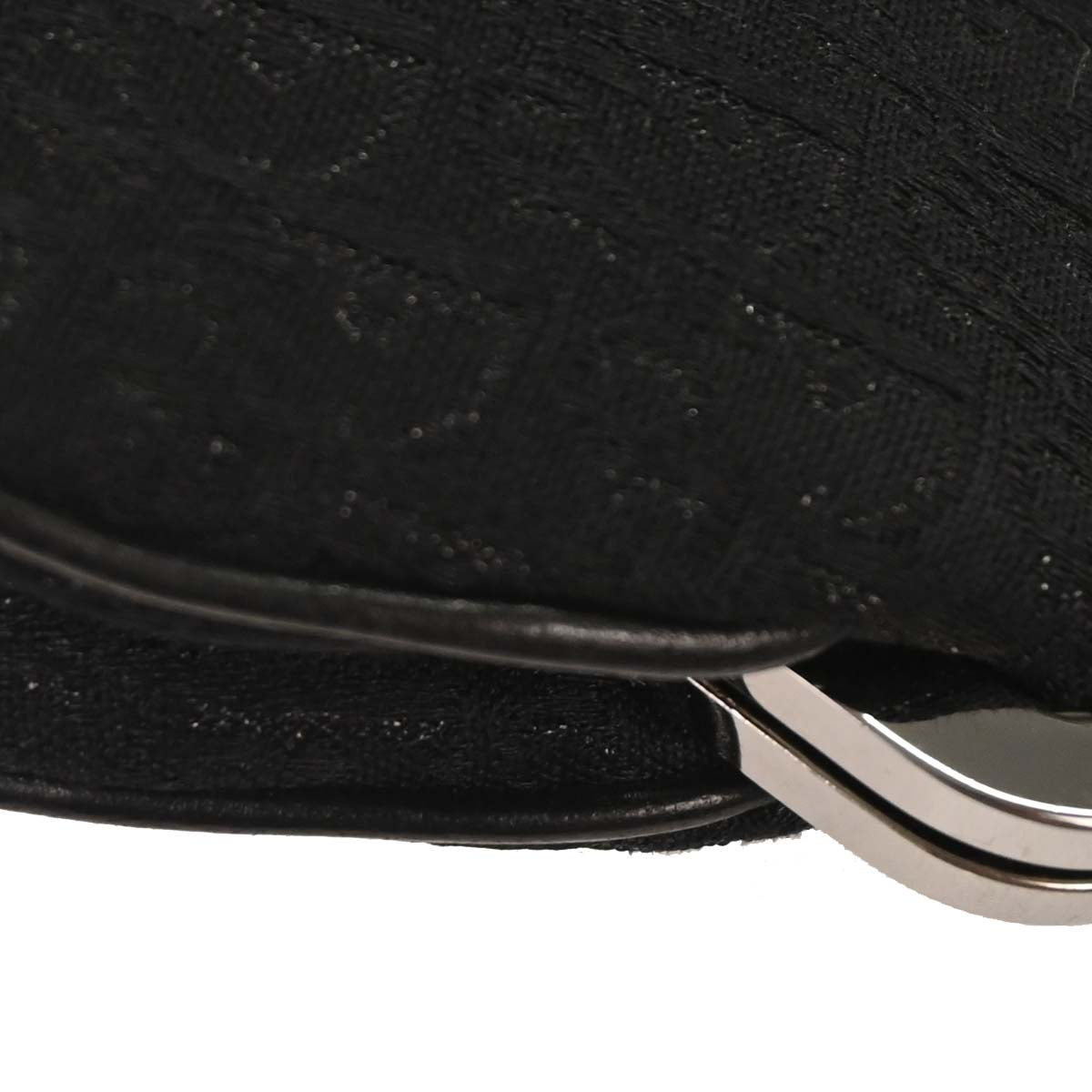 Christian Dior Black Canvas Trotter Saddle Handbag