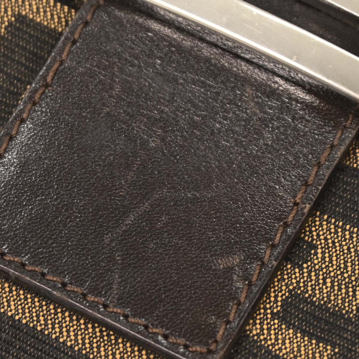 Fendi Brown Canvas Zucca Baguette Handbag