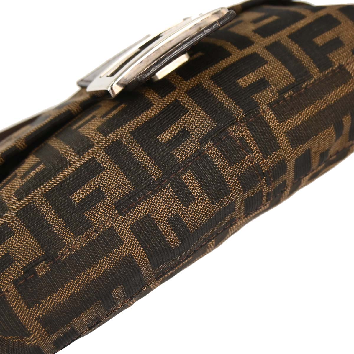 Fendi Brown Canvas Zucca Baguette Handbag