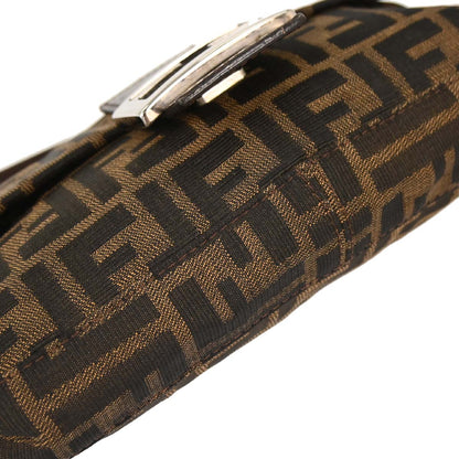 Fendi Brown Canvas Zucca Baguette Handbag