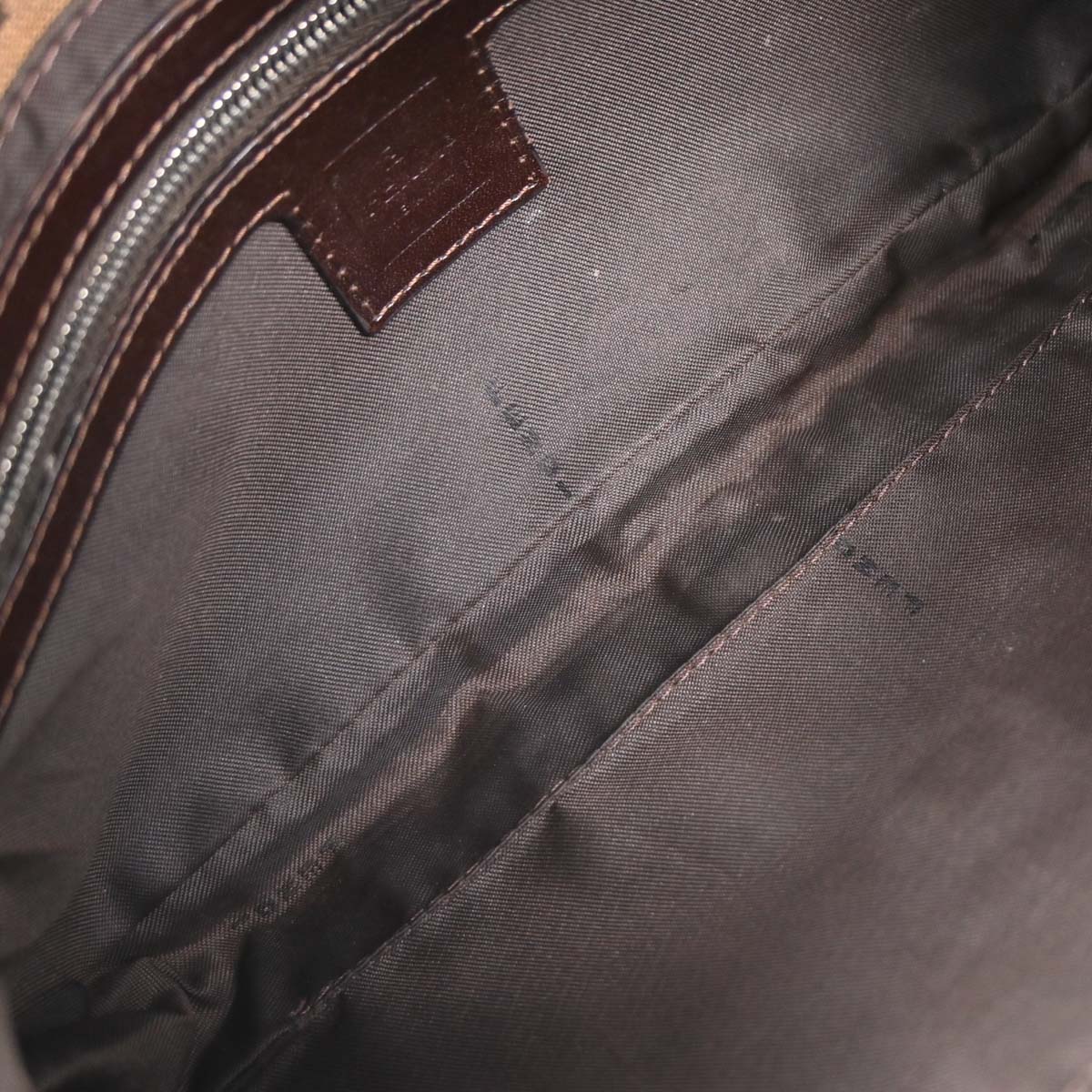 Fendi Brown Canvas Zucca Baguette Handbag