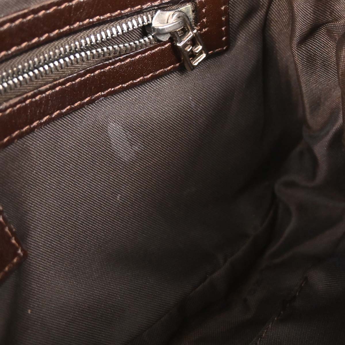 Fendi Brown Canvas Zucca Baguette Handbag