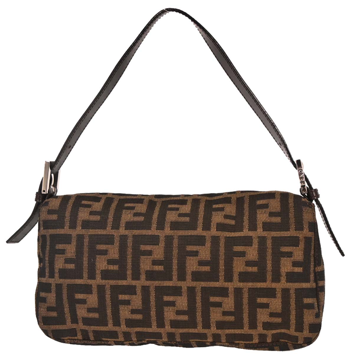 Fendi Brown Canvas Zucca Baguette Handbag