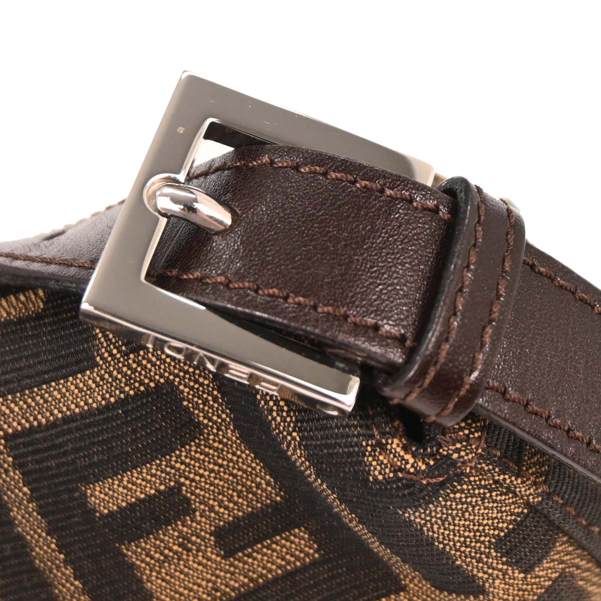 Fendi Brown Canvas Zucca Baguette Handbag
