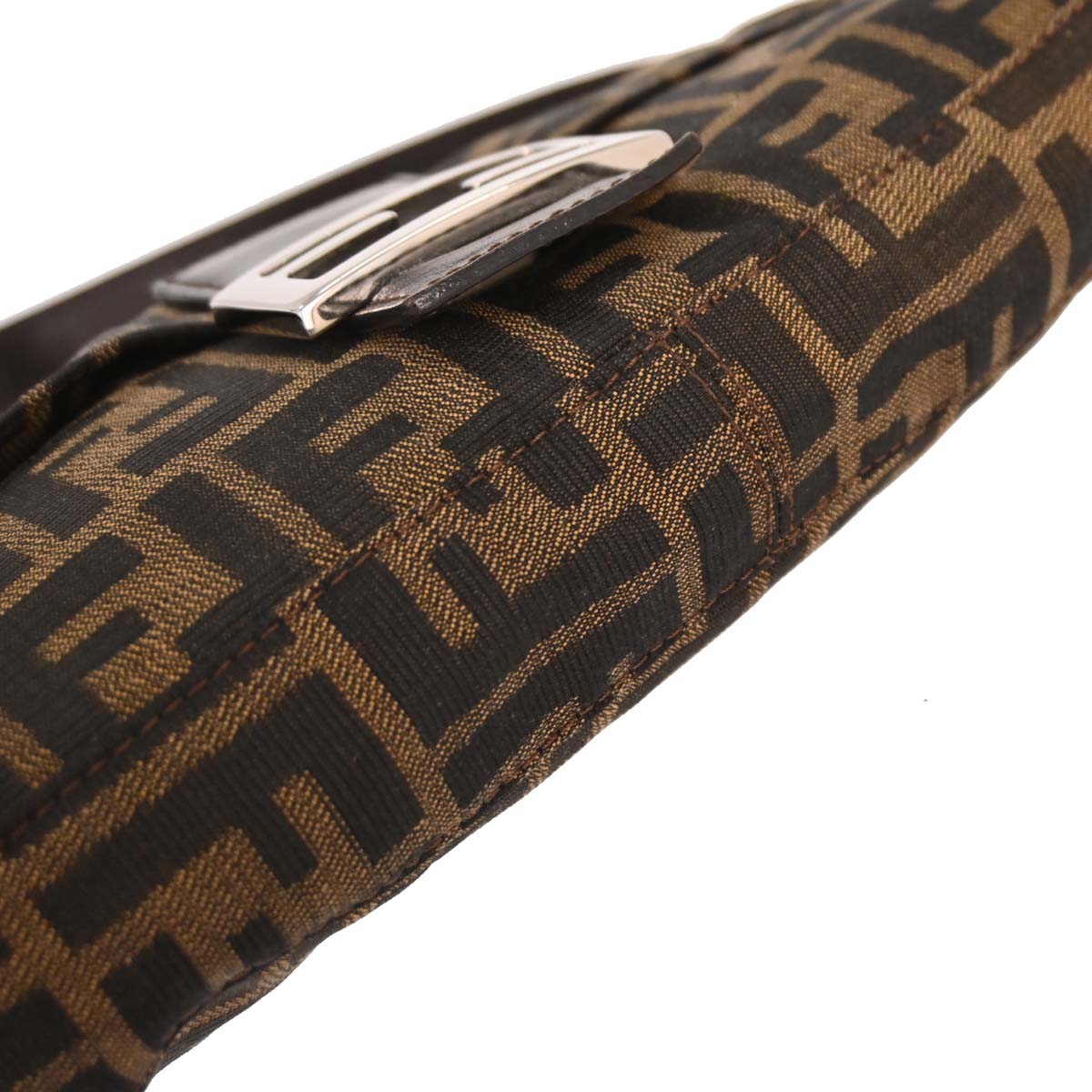 Fendi Brown Canvas Zucca Baguette Handbag
