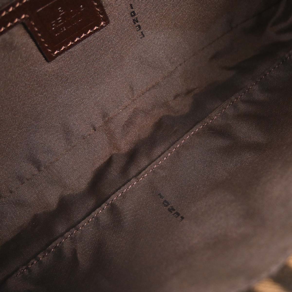 Fendi Brown Canvas Zucca Baguette Handbag