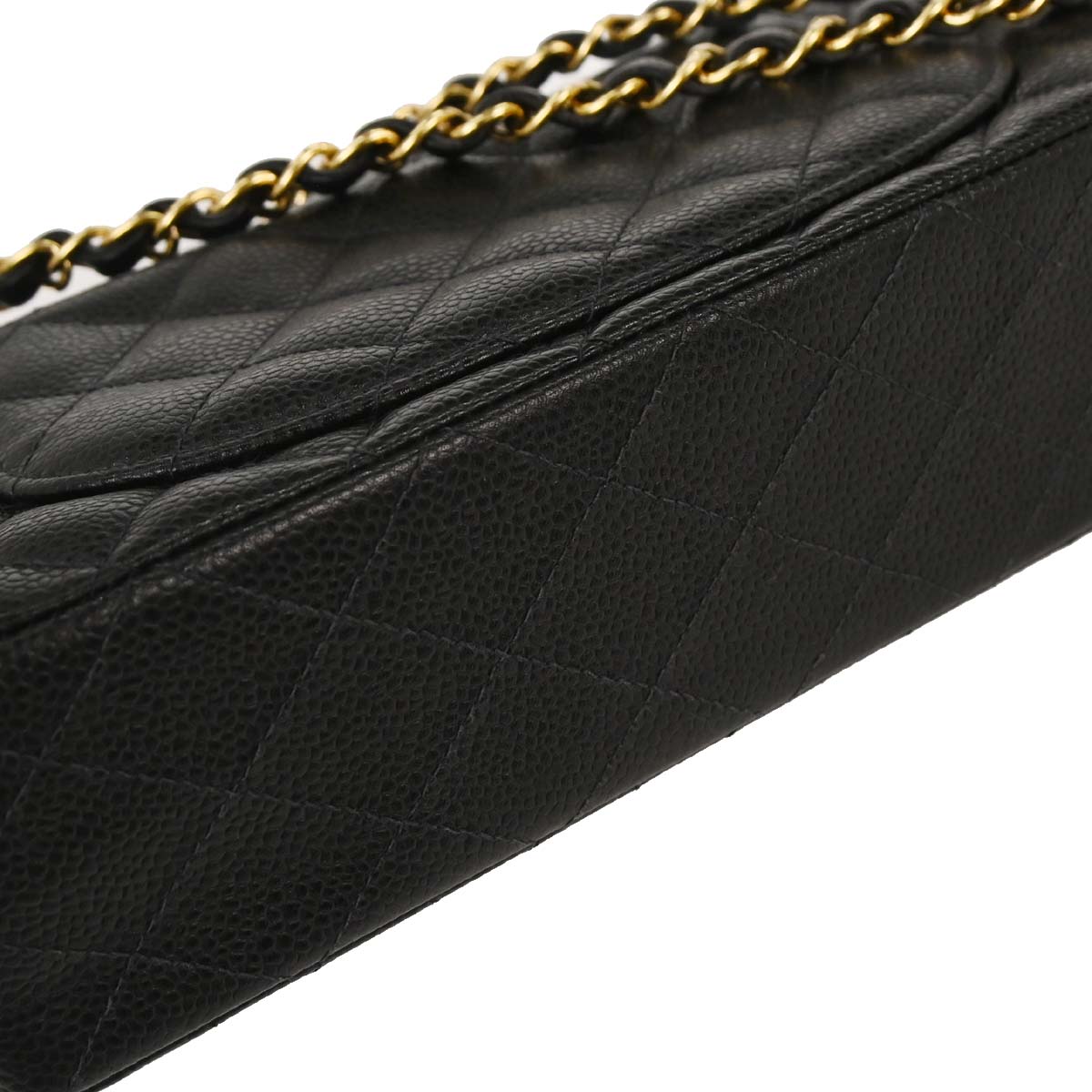 Chanel Black Caviar Small Classic Double Flap Shoulder Bag