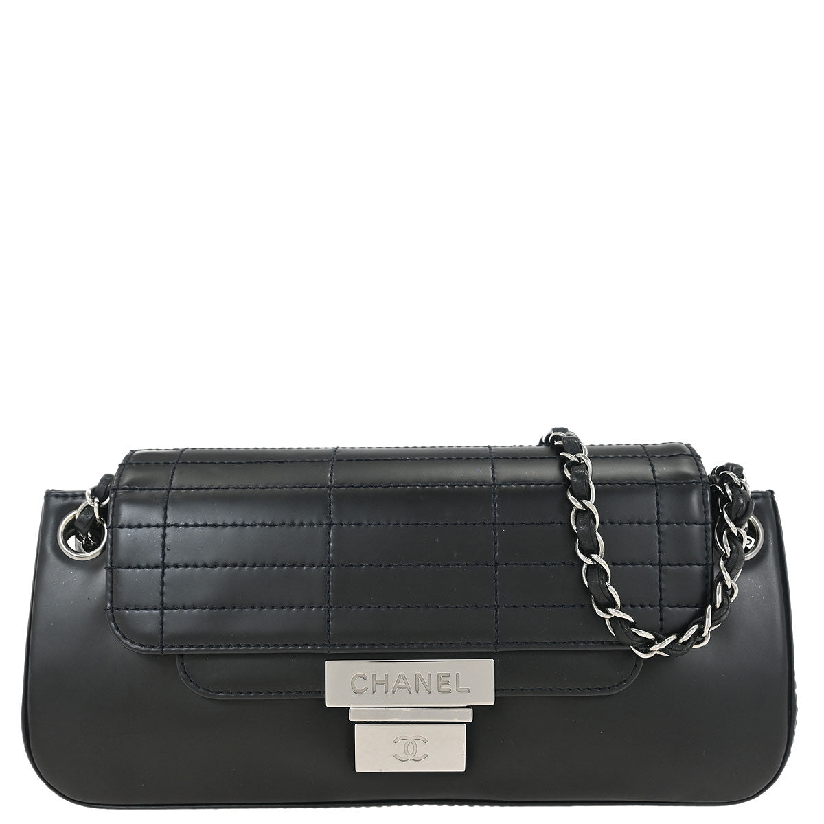 Chanel Black Calfskin Accordion Flap Bag