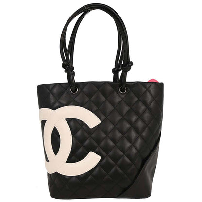 Chanel Black Calfskin Cambon Ligne Tote Handbag