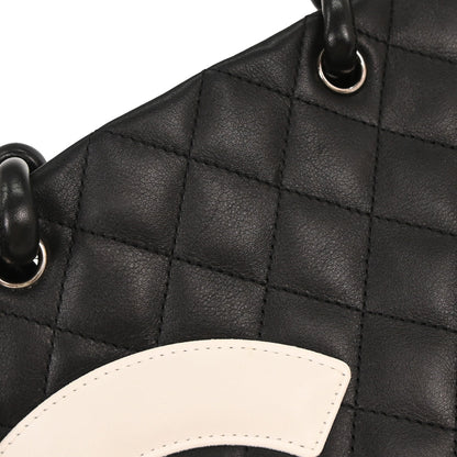 Chanel Black Calfskin Cambon Ligne Tote Handbag