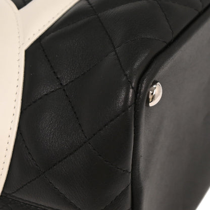 Chanel Black Calfskin Cambon Ligne Tote Handbag