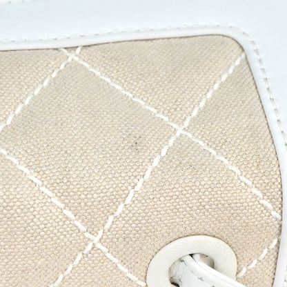 Chanel Ivory Canvas Handbag