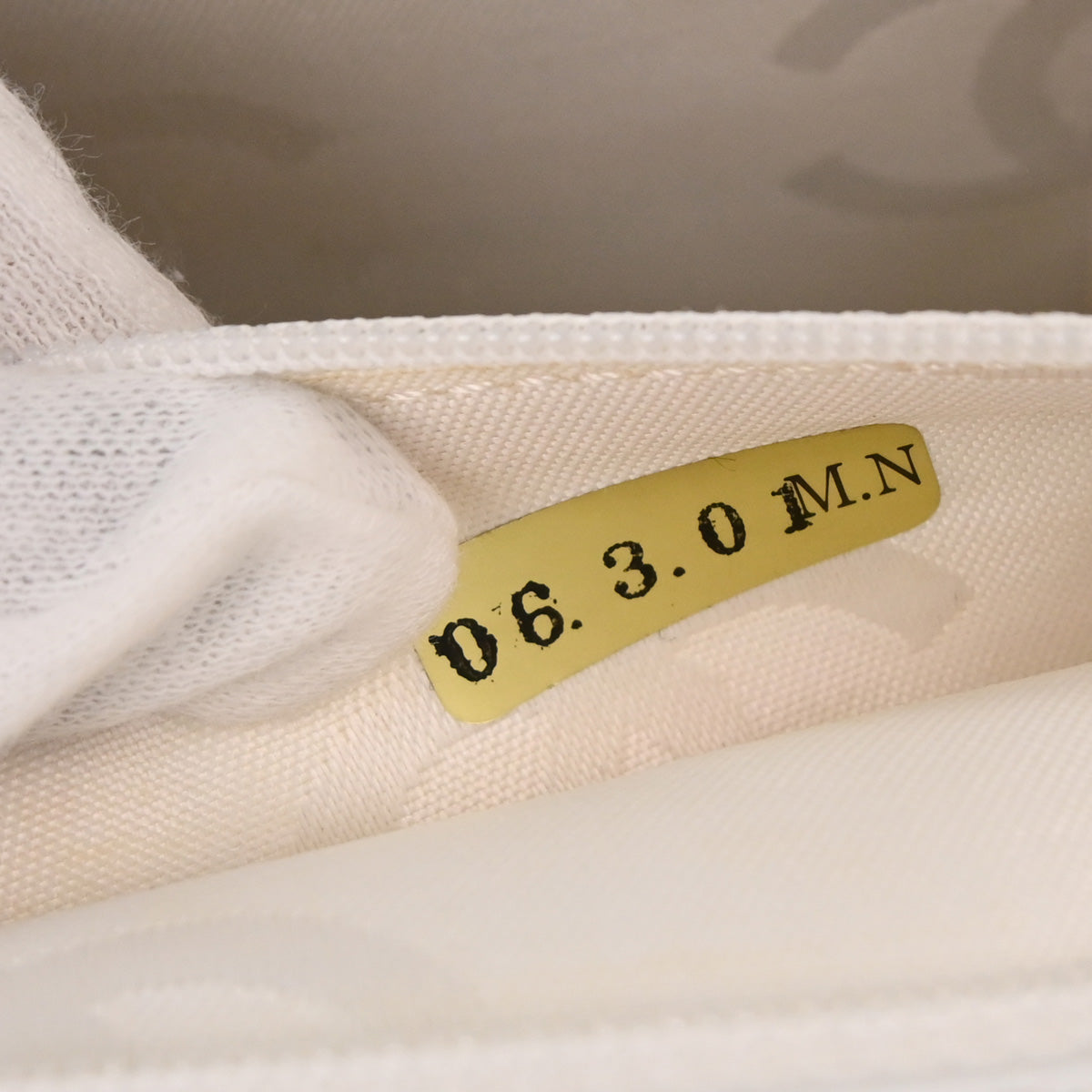 Chanel Ivory Canvas Handbag