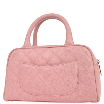 Chanel Pink Caviar Bowling Bag