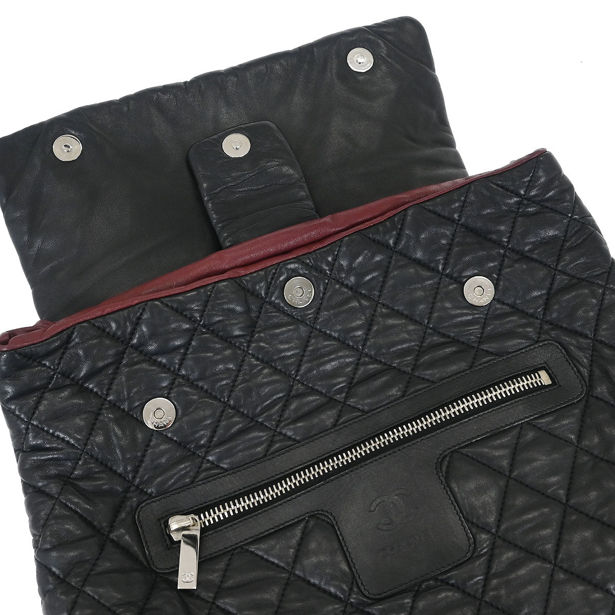 Chanel Black Calfskin Coco Cocoon Backpack