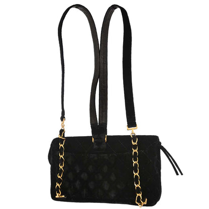 Chanel Black Velvet Backpack