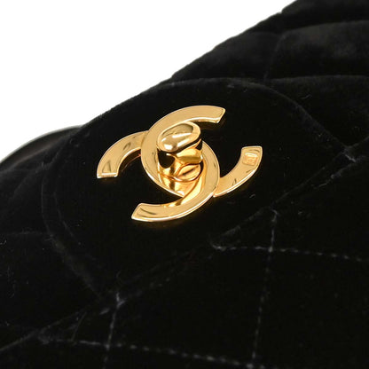 Chanel Black Velvet Backpack