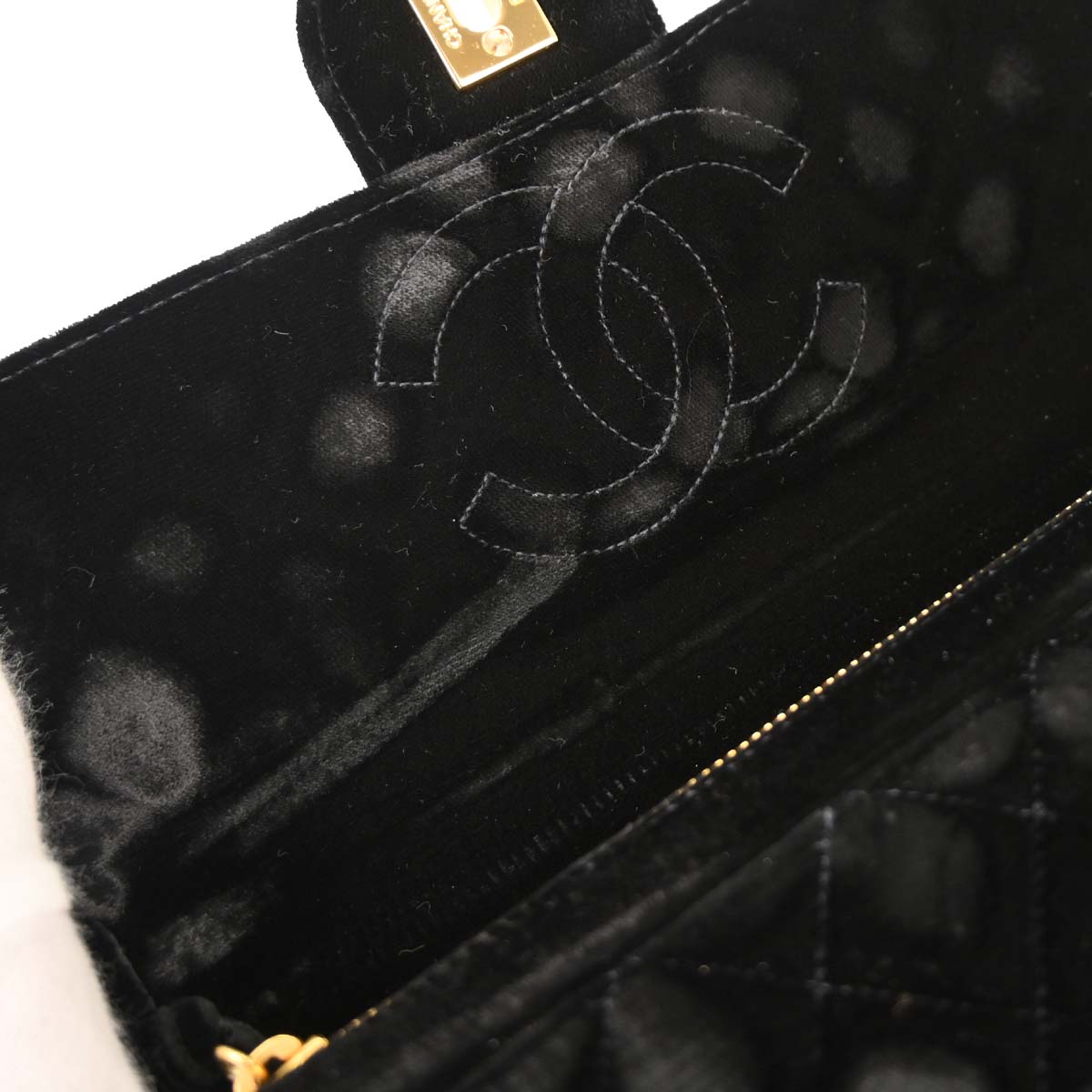 Chanel Black Velvet Backpack