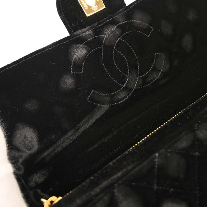 Chanel Black Velvet Backpack