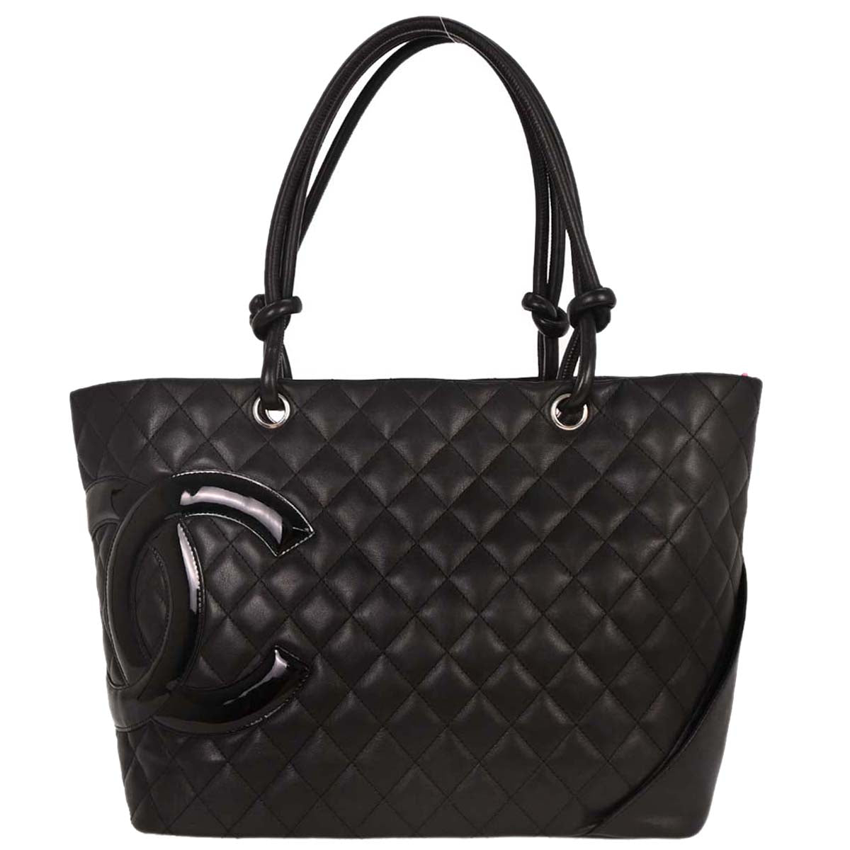 Chanel Black Calfskin Cambon Ligne Tote Handbag