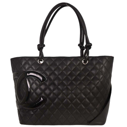 Chanel Black Calfskin Cambon Ligne Tote Handbag