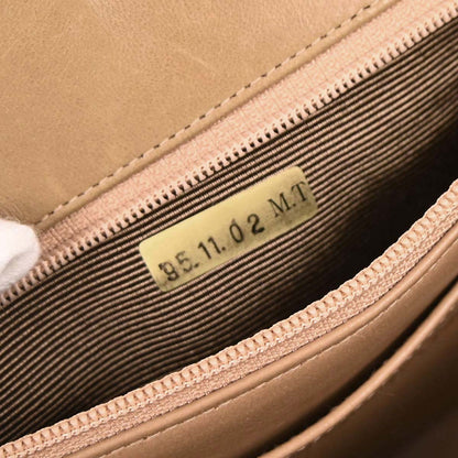 Chanel Beige Lambskin Medium Single Flap Shoulder Bag