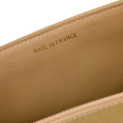Chanel Beige Lambskin Medium Single Flap Shoulder Bag