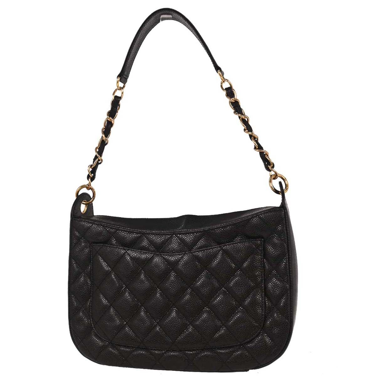Chanel Black Caviar Hobo Handbag