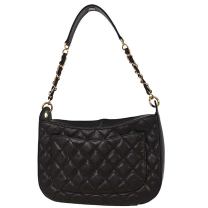 Chanel Black Caviar Hobo Handbag
