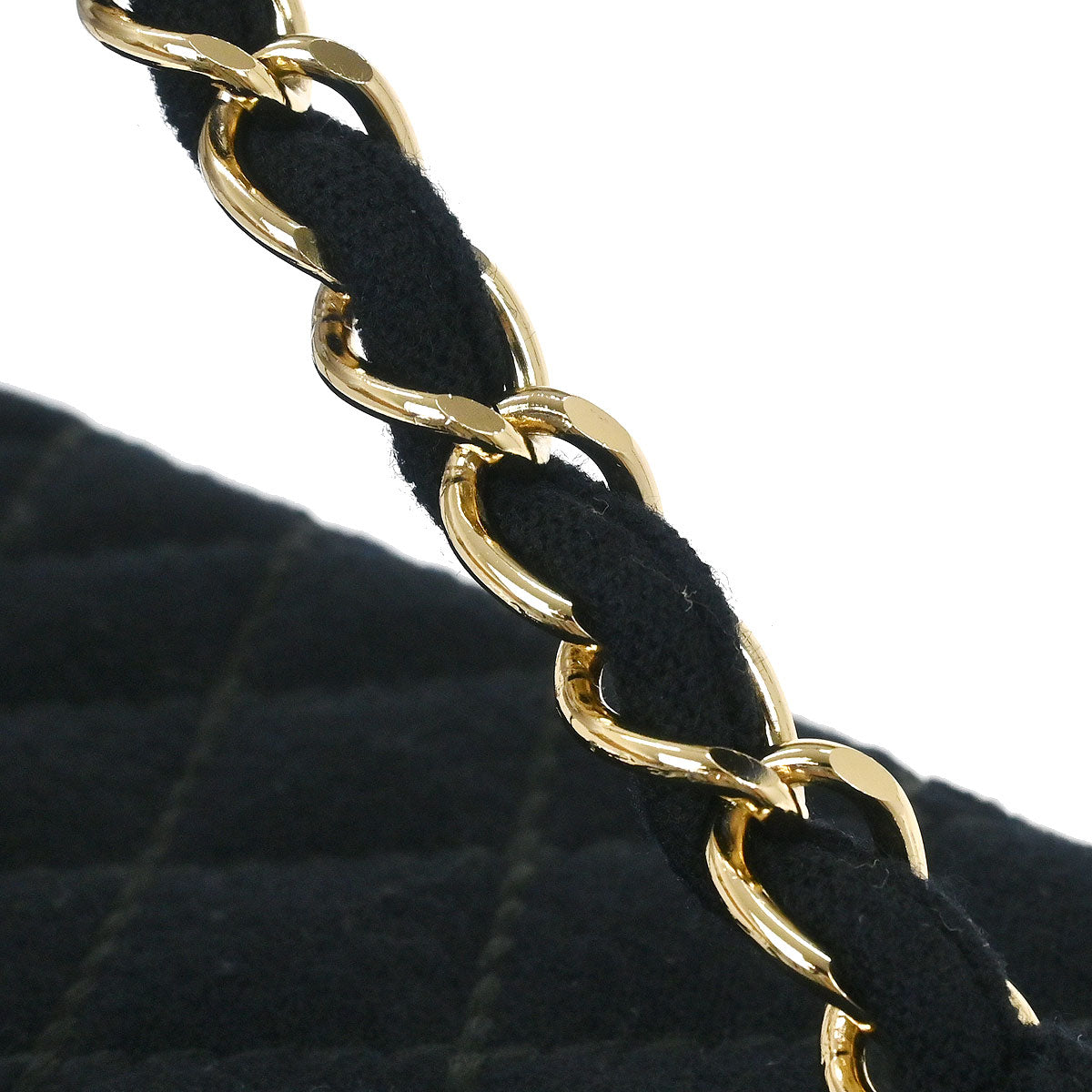 Chanel Black Wool Wild Stitch Vanity Handbag