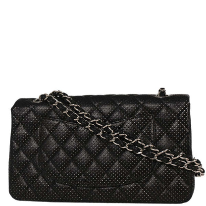 Chanel Black Perforated Calfskin Shoulder Bag